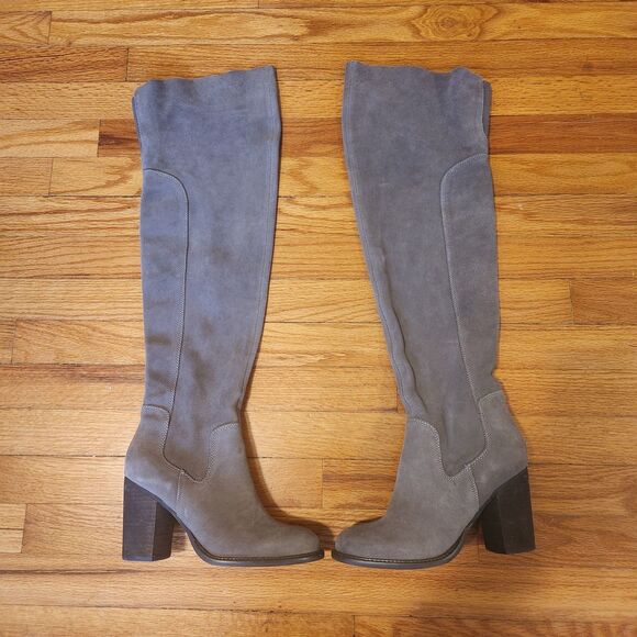Kelsi Dagger Brooklyn Logan Gray Over The Knee Boot Size 8 Suede - Picture 2 of 5
